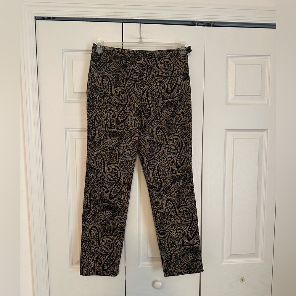 Lauren Ralph Lauren Black Paisley Pants